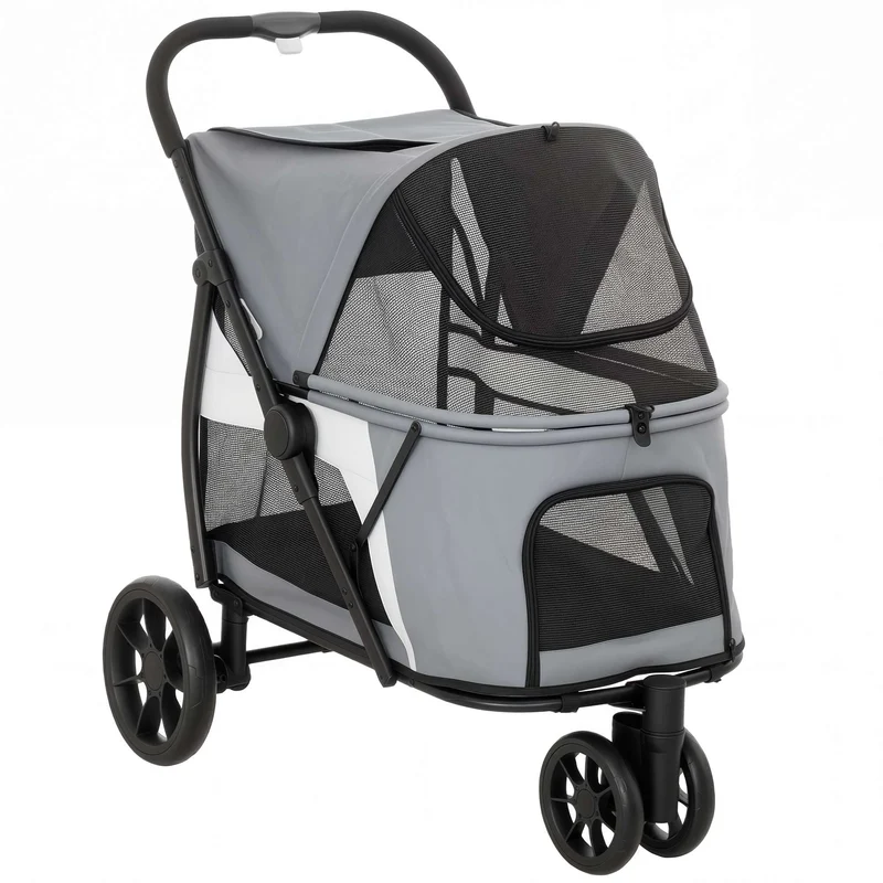 Vozík pro psy s terénními koly, skládací, nosnost 20 kg