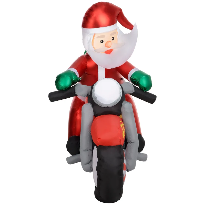 Nafukovací Santa Claus o výšce 1,7 m s LED osvětlením, odolný proti povětrnostním vlivům