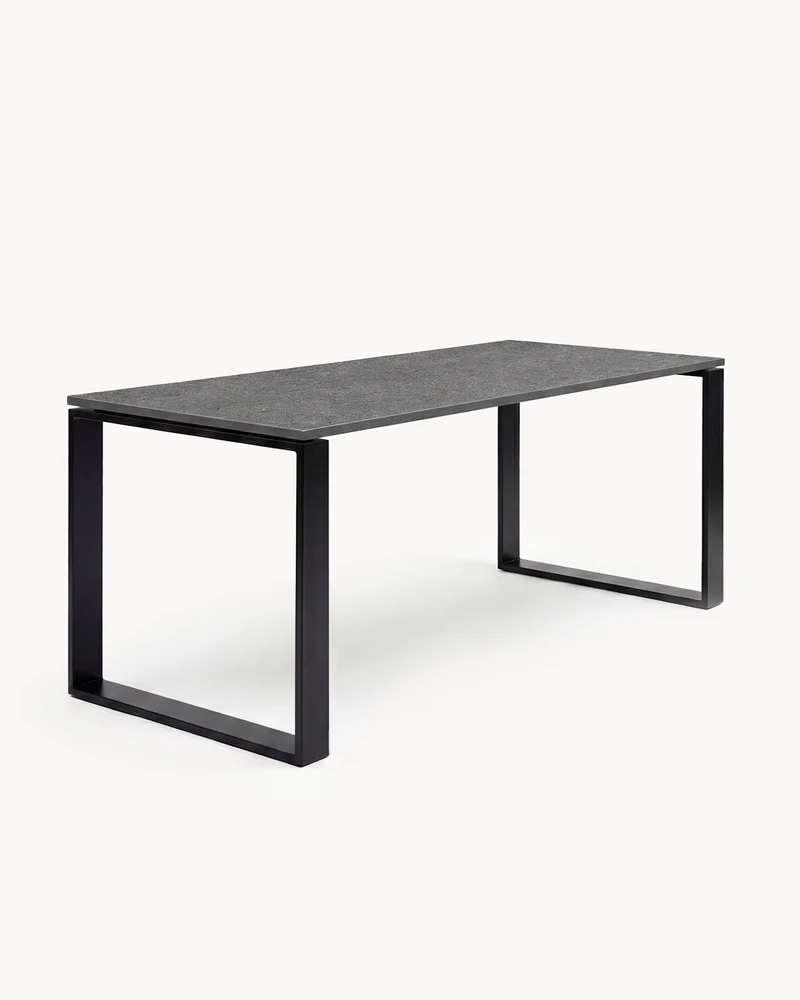 Garden Dining Table Diana – Black Frame – Grafite Dekton