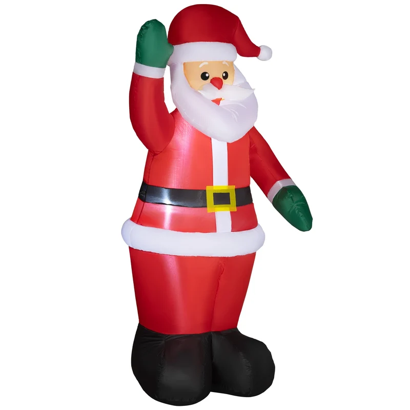 6ft nafukovací Santa Claus s LED světly, pro interiér i exteriér