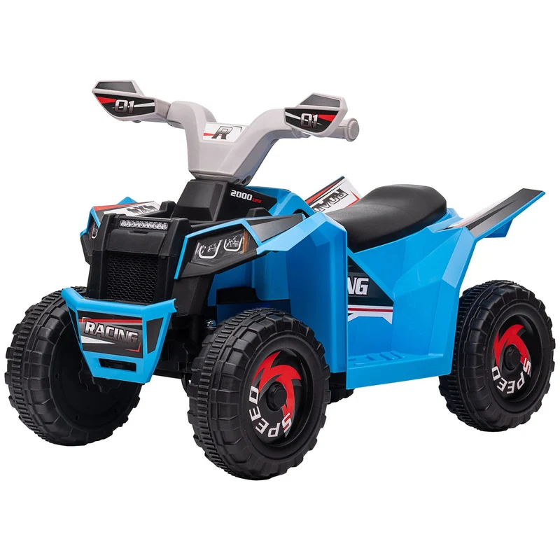 Elektrická čtyřkolka pro děti s jízdou vpřed a vzad, 6 V, 2,5 km/h, 1,5–3 roky