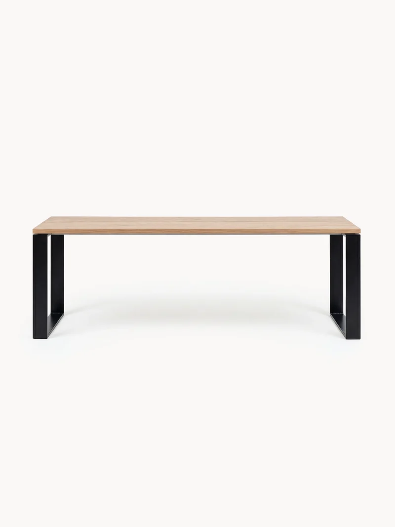 Dining Table Diana – Black Frame – Oak Top