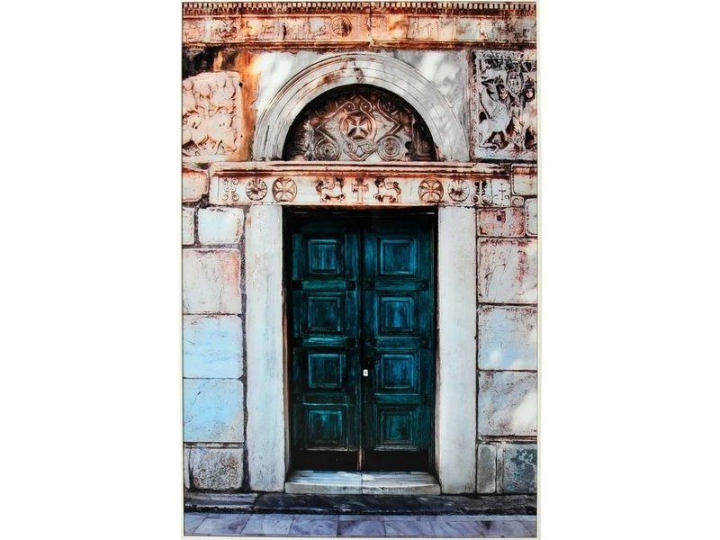 Tavla Grön dörr 120x80 cm