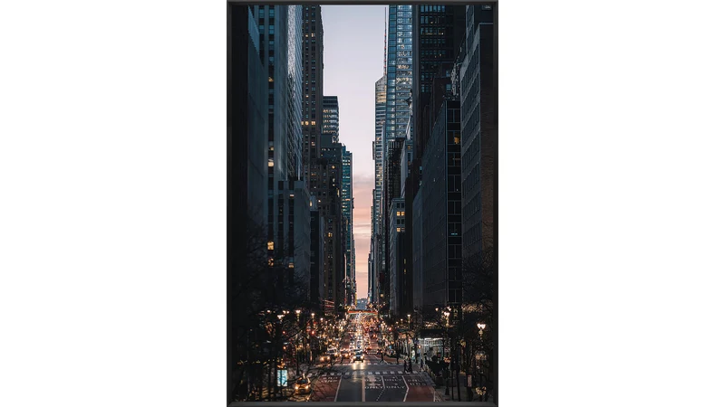 Tavla In the City,80x120, glas m ram