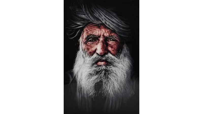 Tavla Indian Man, 80x120, glas