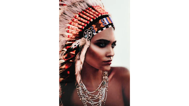 Tavla Indian Woman, 80x120, glas