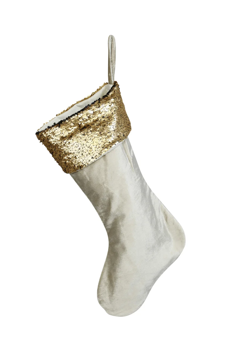 Julstrumpa beige