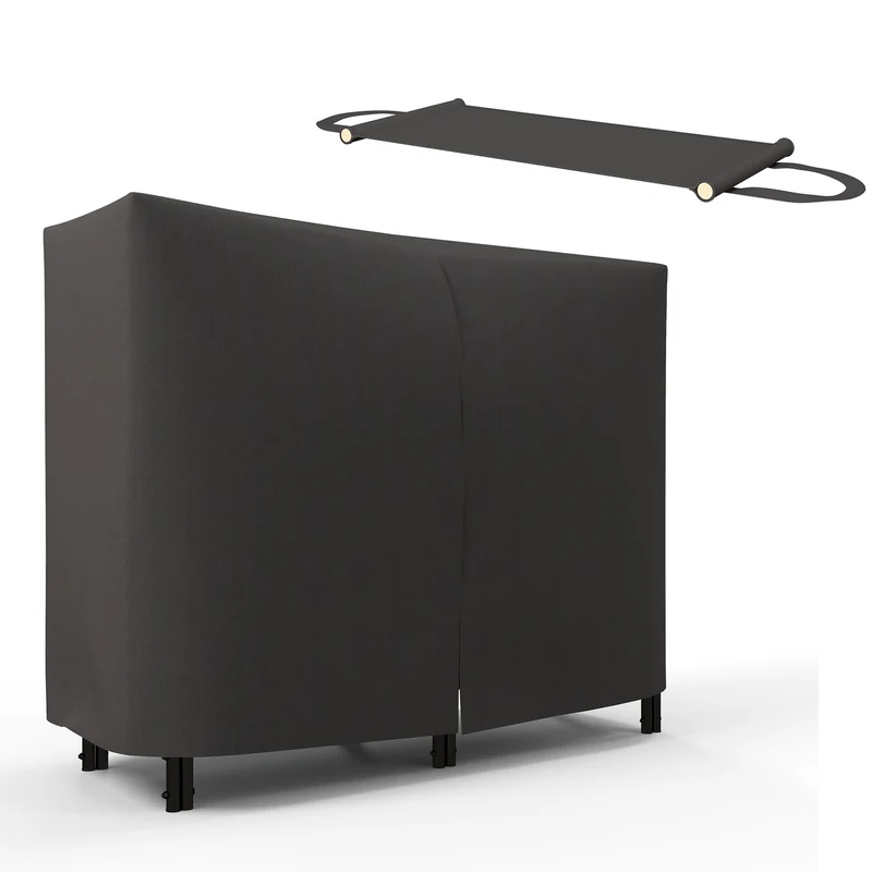Stojan na dřevo, 0,33 m³, s přepravní taškou a krytem, kovový rám, nosnost až 150 kg, 120 x 36 x 99 cm, černý