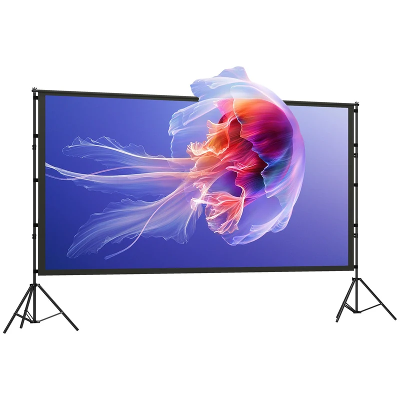 120" projekční plátno, 4K/8K, dvojitý stojan