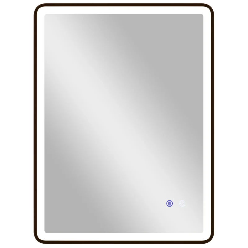 LED koupelnové zrcadlo proti zamlžování, s možností stmívání, 80x60 cm
