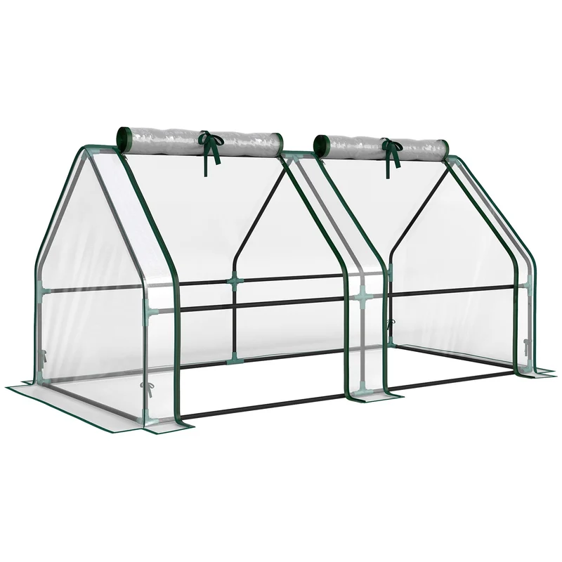 Přenosný skleník s dveřmi na zip, 180x90x90 cm, PVC kryt