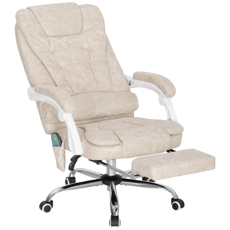Ergonomická kancelářská židle s masáží, funkcí naklápění a podnožkou