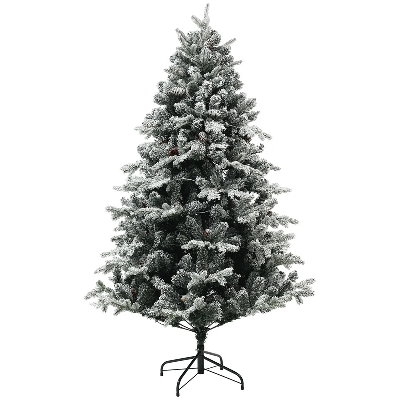 Umělý vánoční stromek, 180cm, zasněžený, skládací stojan
