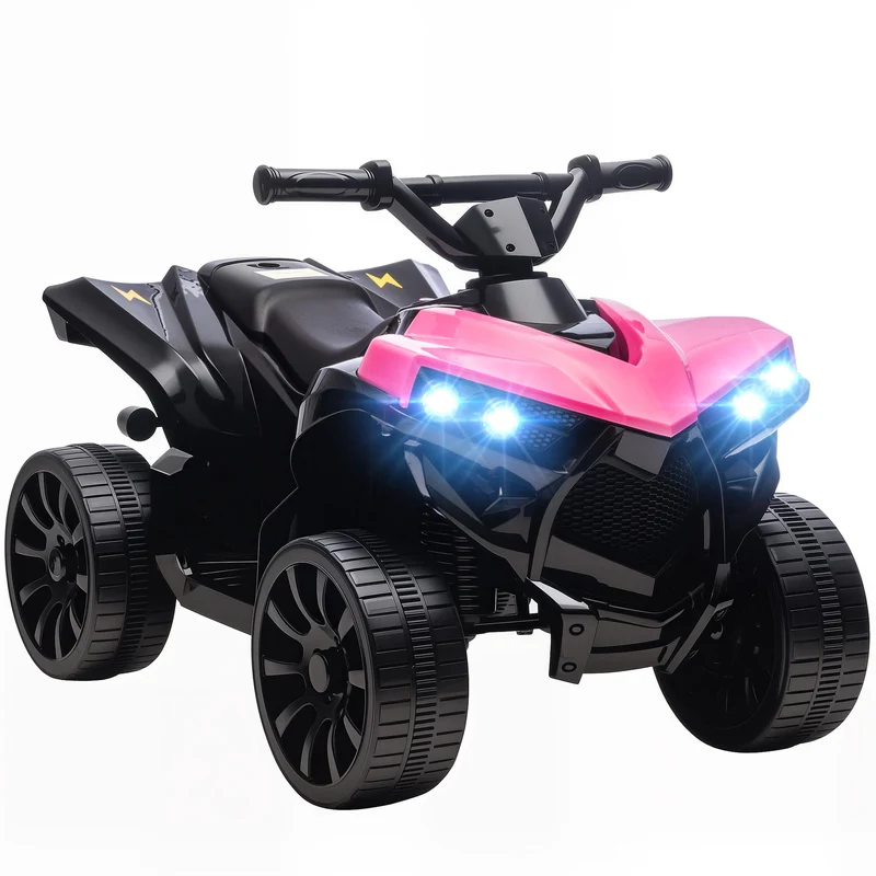 Elektrická čtyřkolka pro děti, motor 6 V, růžová, 3–6 let