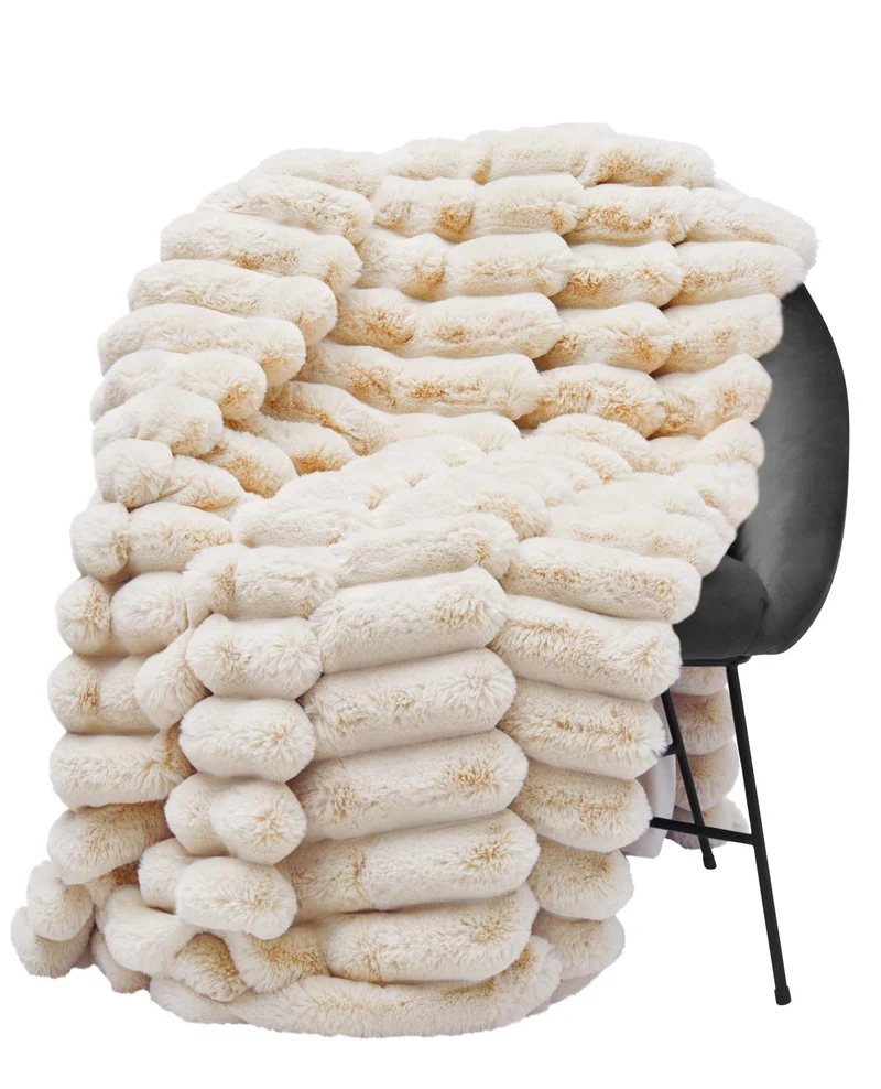 Liny Blanket L - Beige Pläd