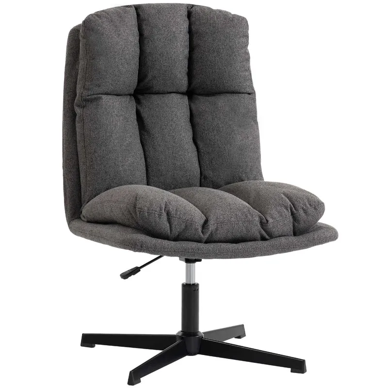 Nastavitelné otočné křeslo, sedák 62 cm, tmavě šedé
