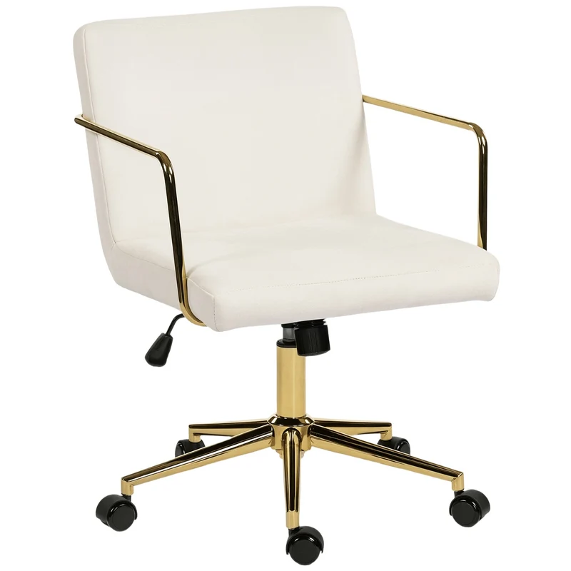 Ergonomická kancelářská židle, detaily ve zlaté barvě, sametová látka