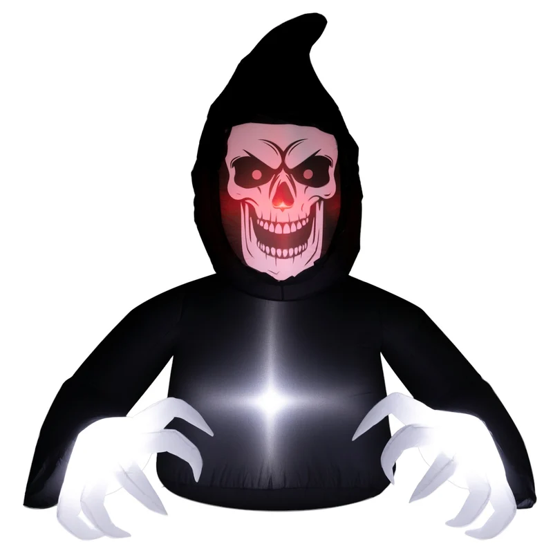 Nafukovací halloweenská strašidelná postava s LED světly a ventilátorem