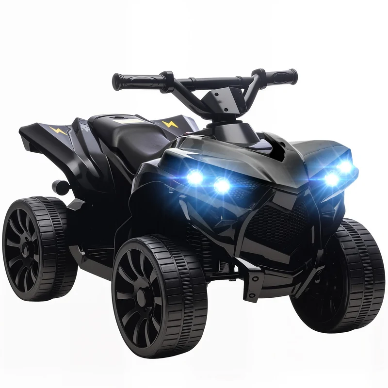 Dětská elektrická čtyřkolka 6 V s jízdou vpřed/vzad, hudbou a LED osvětlením