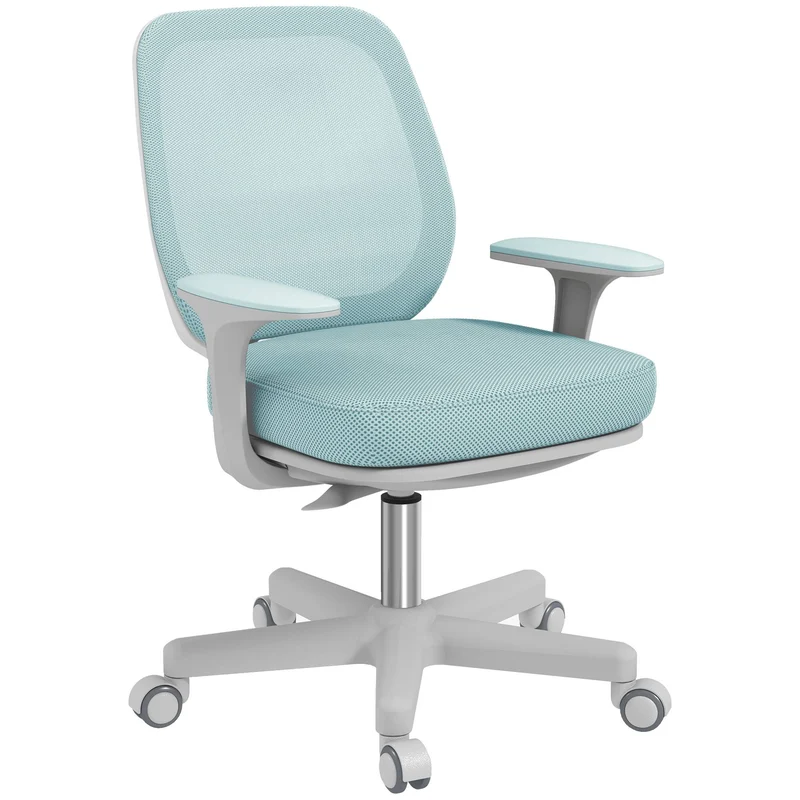 Ergonomická kancelářská židle, nastavitelná výška, zelená, otočná o 360 stupňů