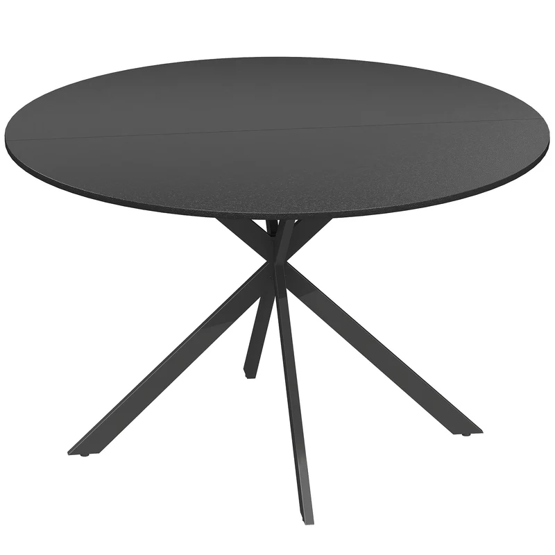 Kulatý jídelní stůl s povrchem v imitaci dřeva, pro 4 osoby, 120 cm