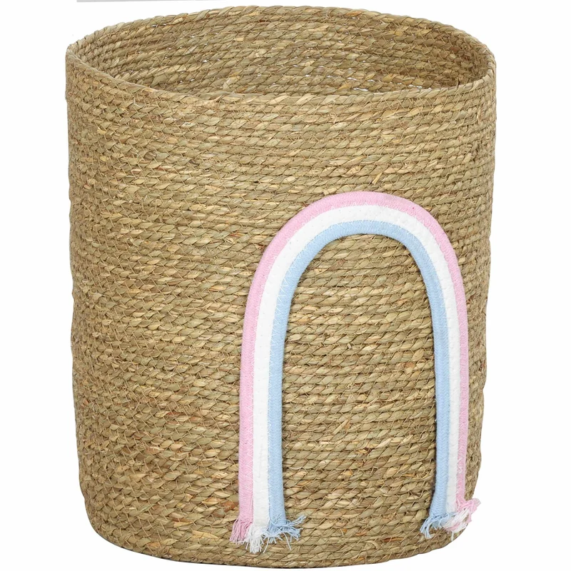 Úložný koš z mořské trávy, 24,7 l, duhový design
