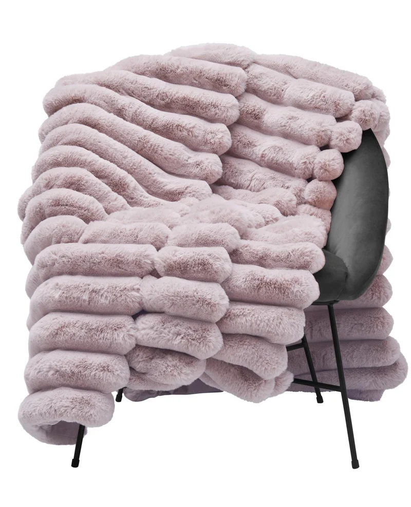 Liny Blanket L - Pale pink Pläd