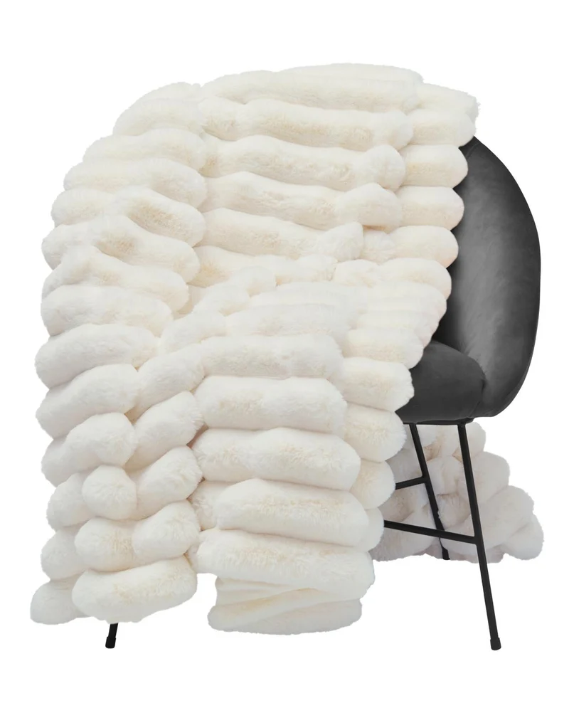 Liny Blanket L - Ivory Pläd