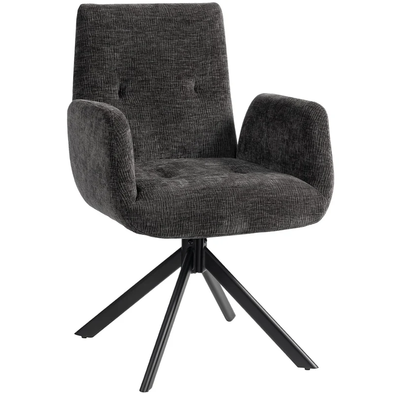Otočná židle, moderní design, černá, nosnost 120 kg