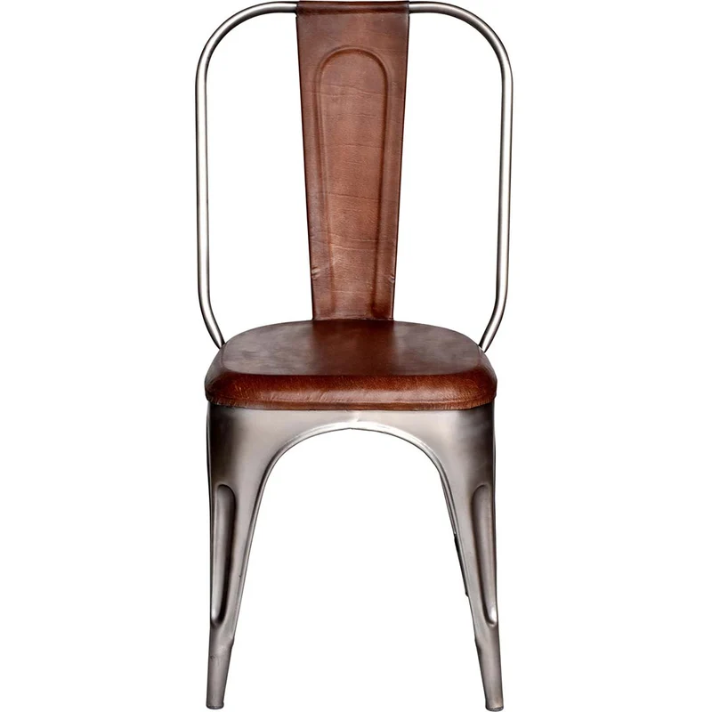 Living matstol hög rygg - shiny leather