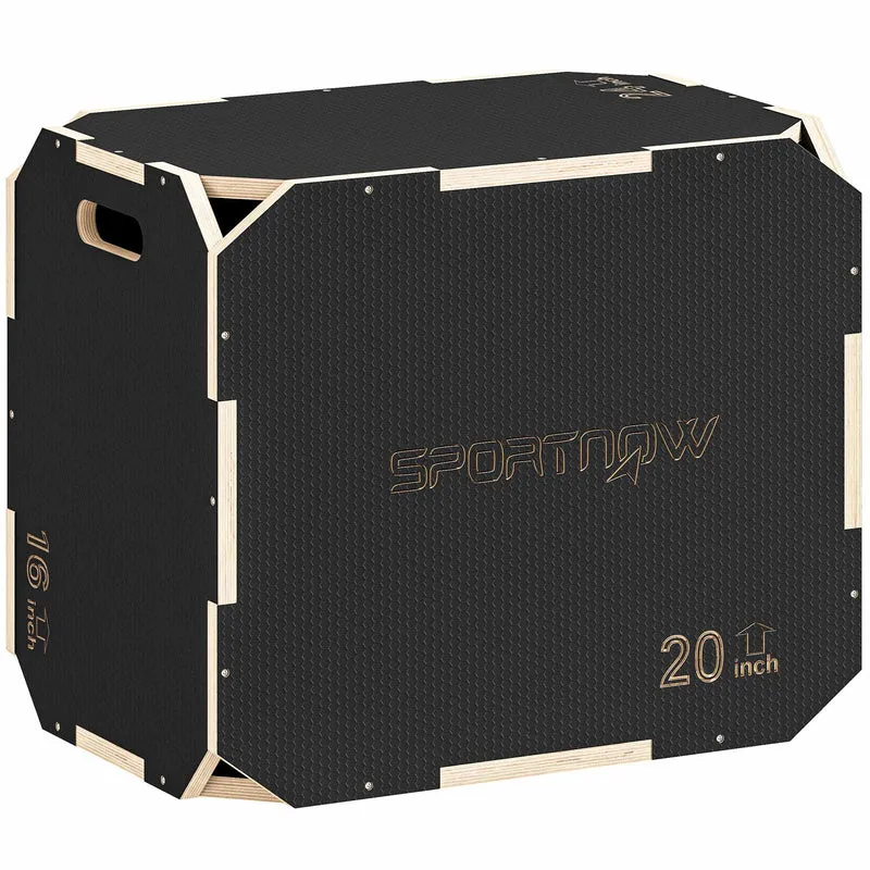 Plyobox 3 v 1, dřevěný, 61/51/41 cm, 120 kg, černý