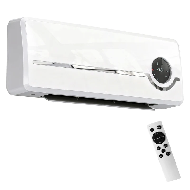Nástěnný keramický ohřívač, 2000W, dálkové ovládání, LED displej