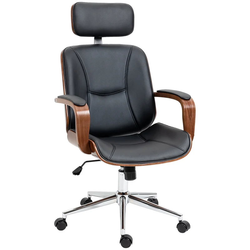 Ergonomická kancelářská židle s vysokým opěradlem, černá