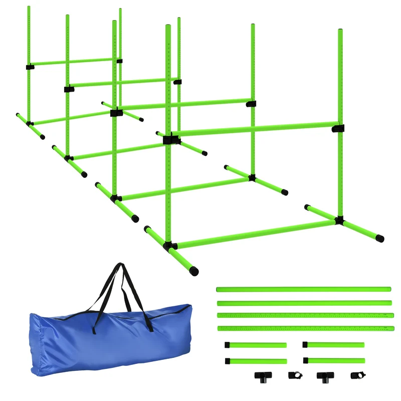 Agility sada pro psy, nastavitelné překážky s přepravní taškou
