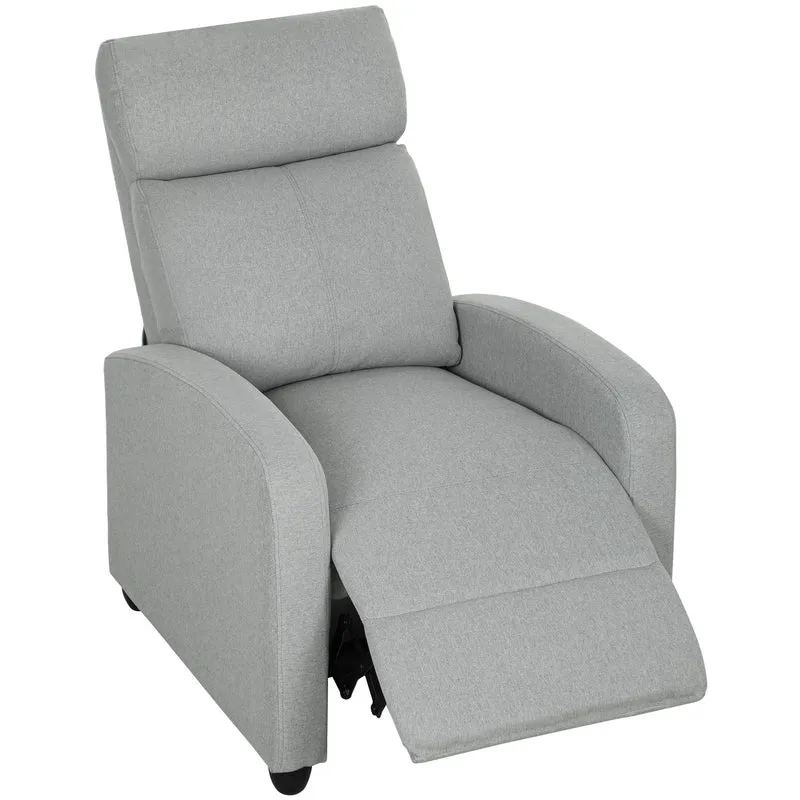 Polohovací lehátko, nastavitelné do 135°, len a polyester, světle šedé