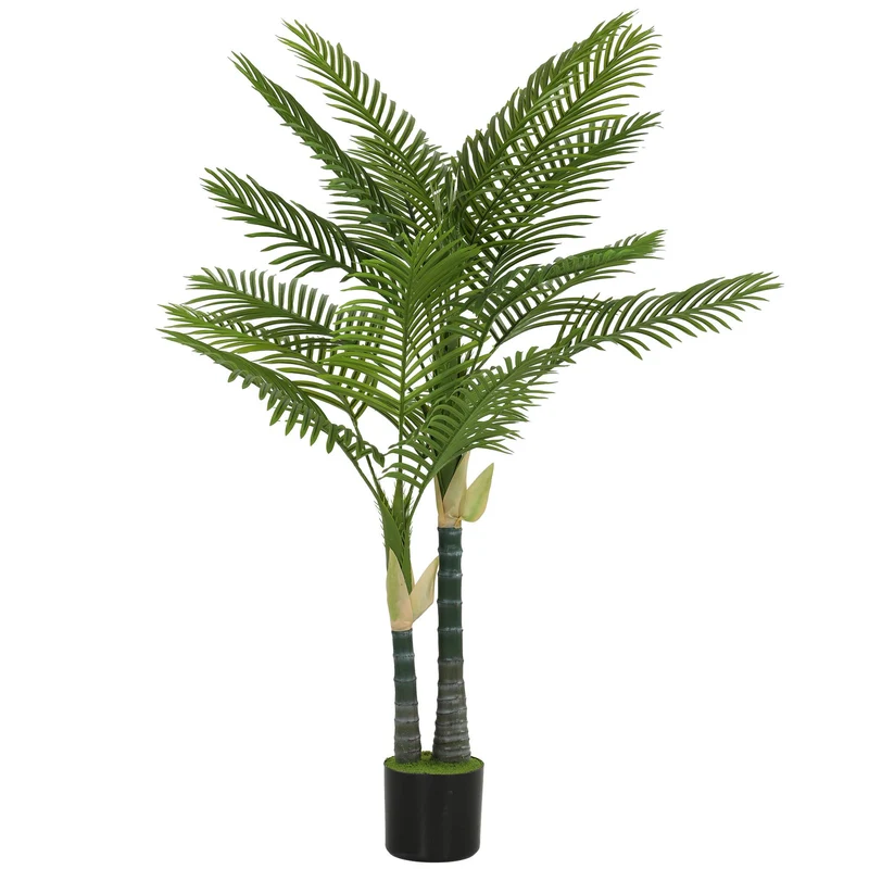 Umělá palma 150 cm, 16 listů, v květináči
