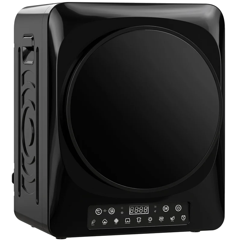 Kompaktní odvětrávaná sušička, 5 kg, 1000 W, černá