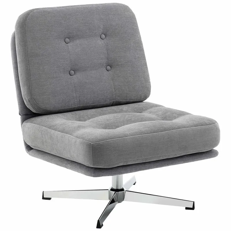 Snurrfåtölj, chenilletyg, sits på 70 cm