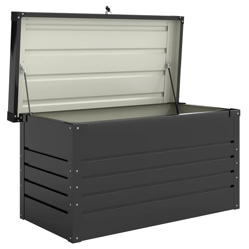 Úložný box pro venkovní použití, 450L ocelový, uzamykatelný, vodotěsný