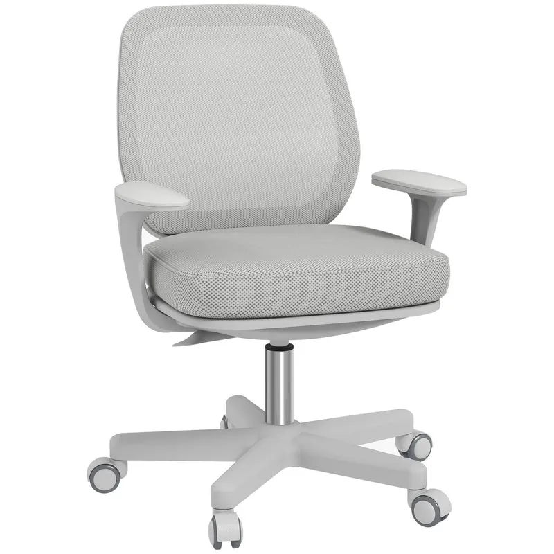 Ergonomická kancelářská židle s nastavitelnou výškou, šedá, otočná o 360°