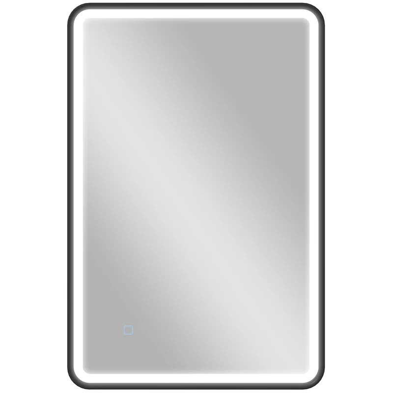 LED koupelnové zrcadlo, 90x60 cm, stmívatelné, 3 barvy, černé