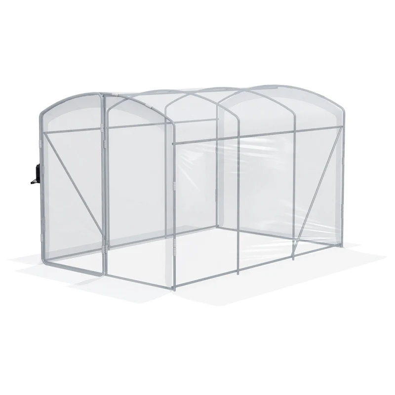 Tunelový skleník s vchodem, průhledný kryt, 3x2x2m