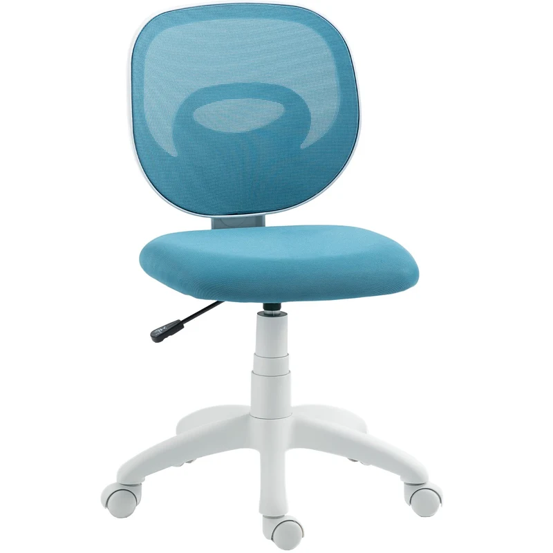 Ergonomická kancelářská židle, nastavitelná výška, modrá síťovina