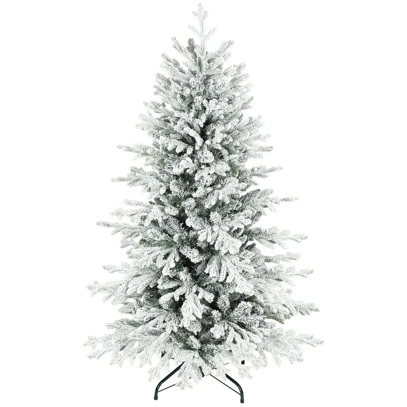 Umělý vánoční stromek, 150 cm, zasněžená borovice, 1162 větví