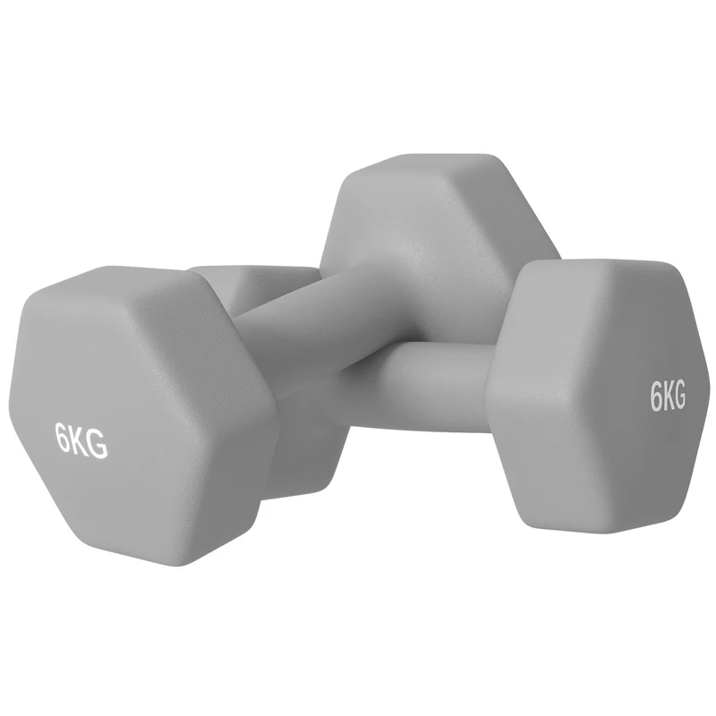 Sada hexagonálních činek 6 kg, protiskluzový úchop, domácí posilovna