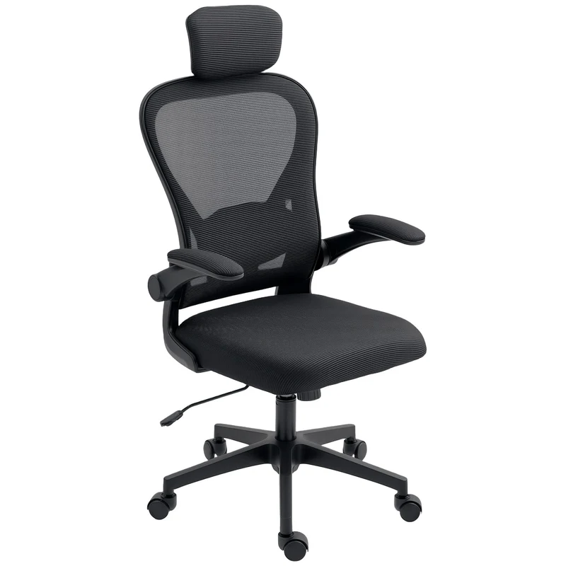 Ergonomická kancelářská židle s nastavitelnou opěrkou hlavy a bederní opěrkou