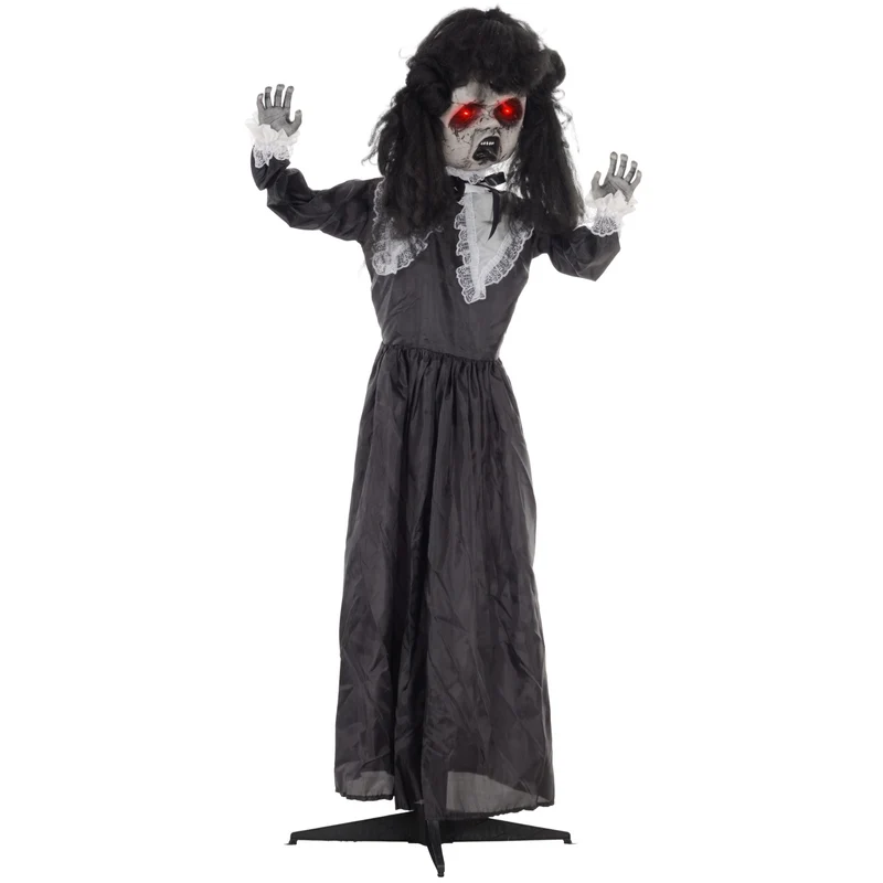Animovaná halloweenská dekorace – Black Lolita Girl, aktivovaná zvukem