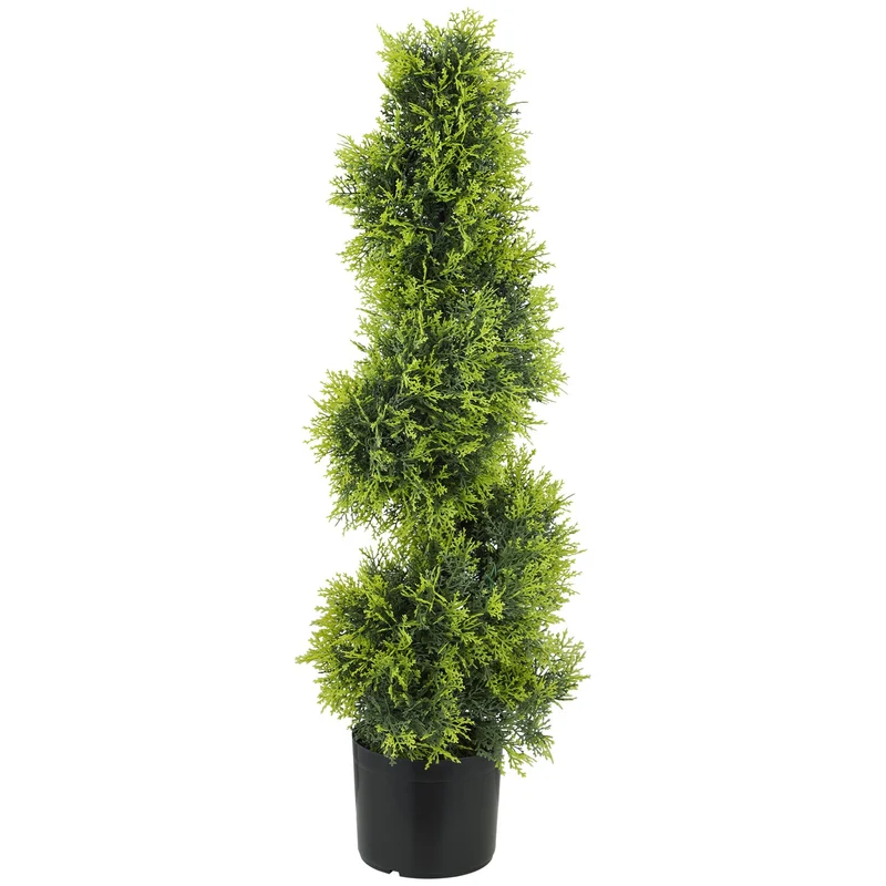 Umělý spirálový topiary strom, 90cm, odolný proti UV záření