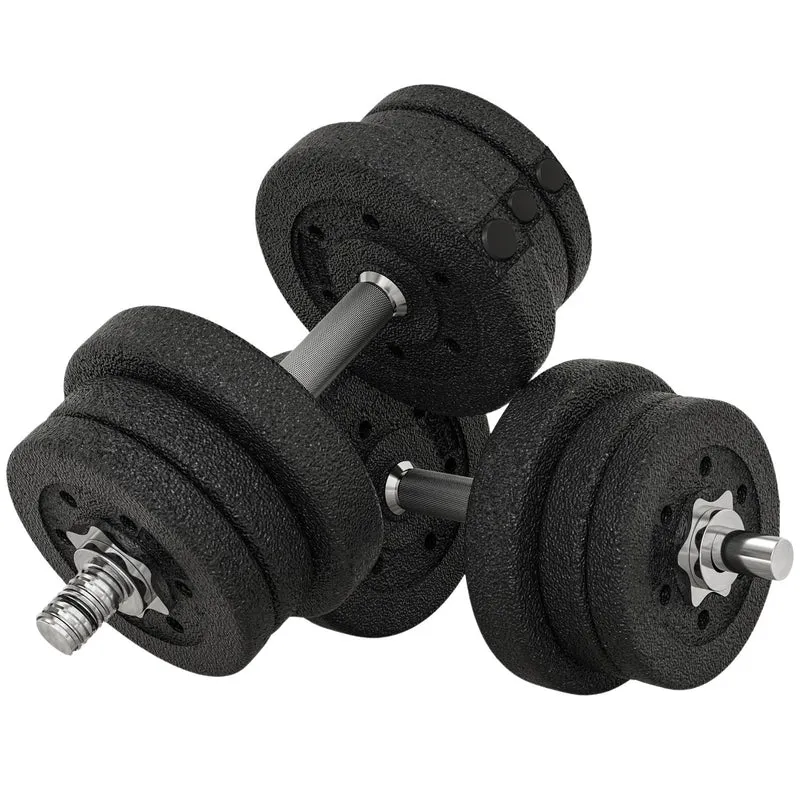 Sada činek 25KG s kotouči, pro domácí kancelář a posilovnu, ocel, syntetická kůže, černá