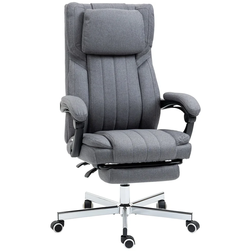 Ergonomická kancelářská židle, polohovací, masážní, šedá